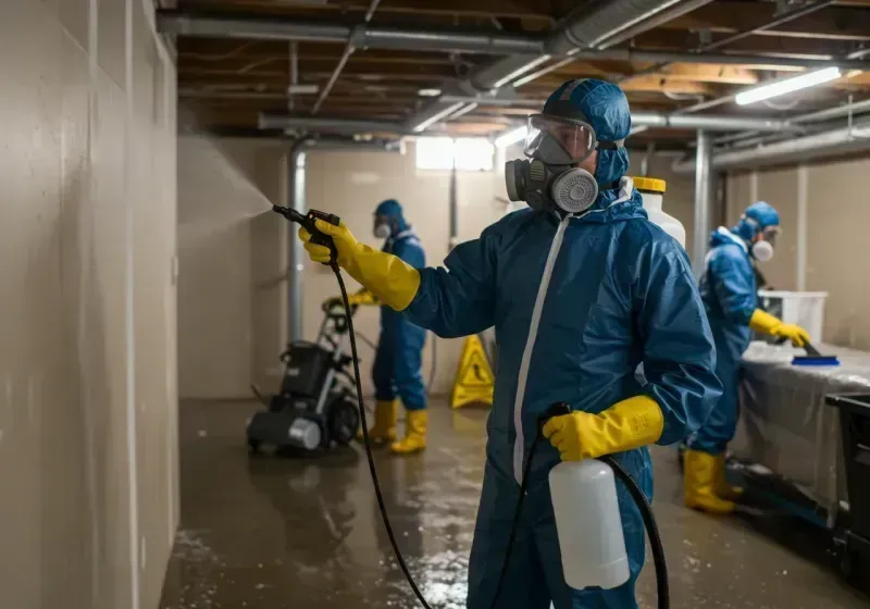 Basement Sanitization and Antimicrobial Treatment process in Greentown, OH